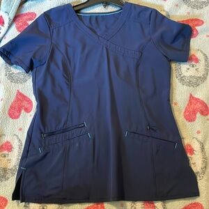 Navy blue scrub top